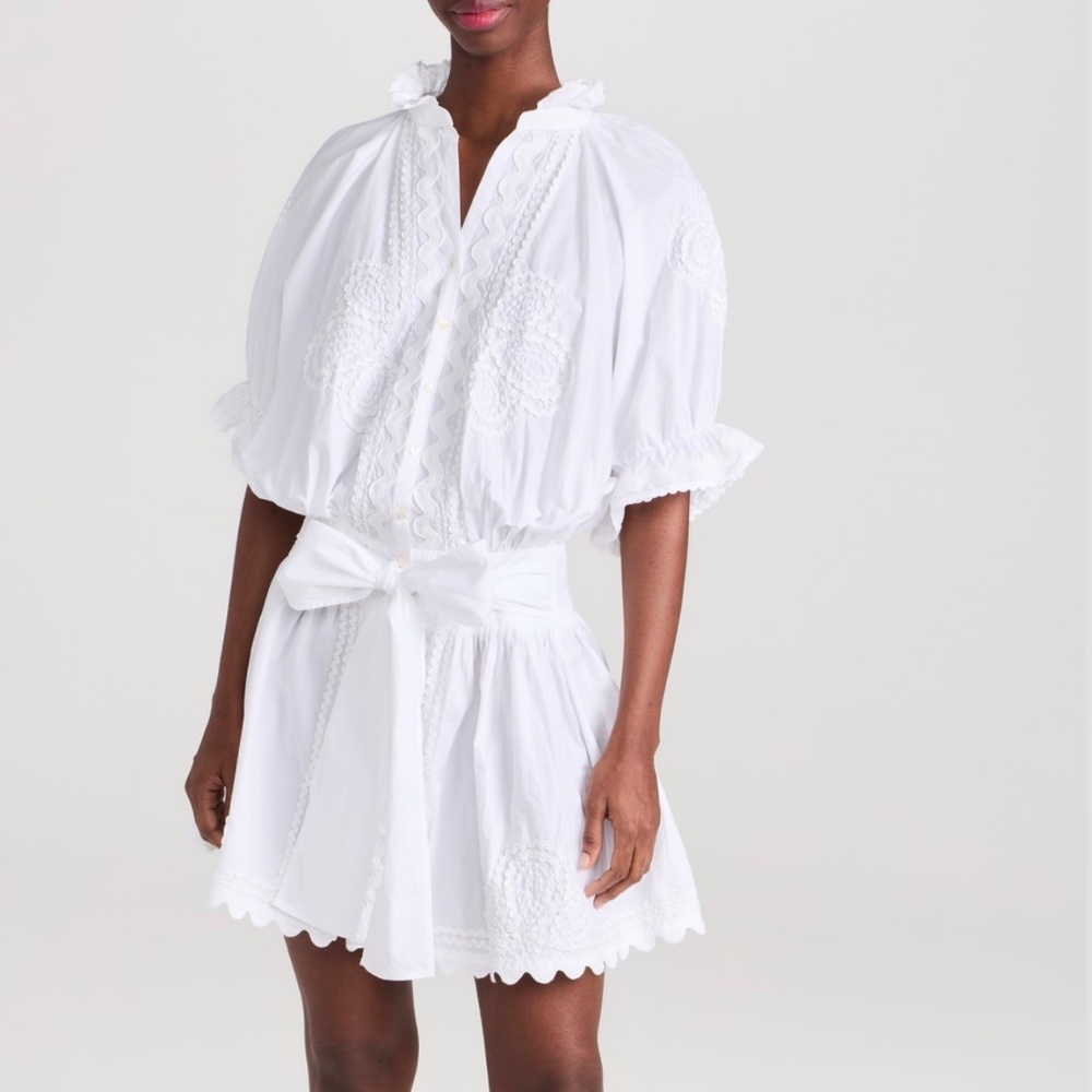 Juliet Dunn Poplin Blouson Dress
